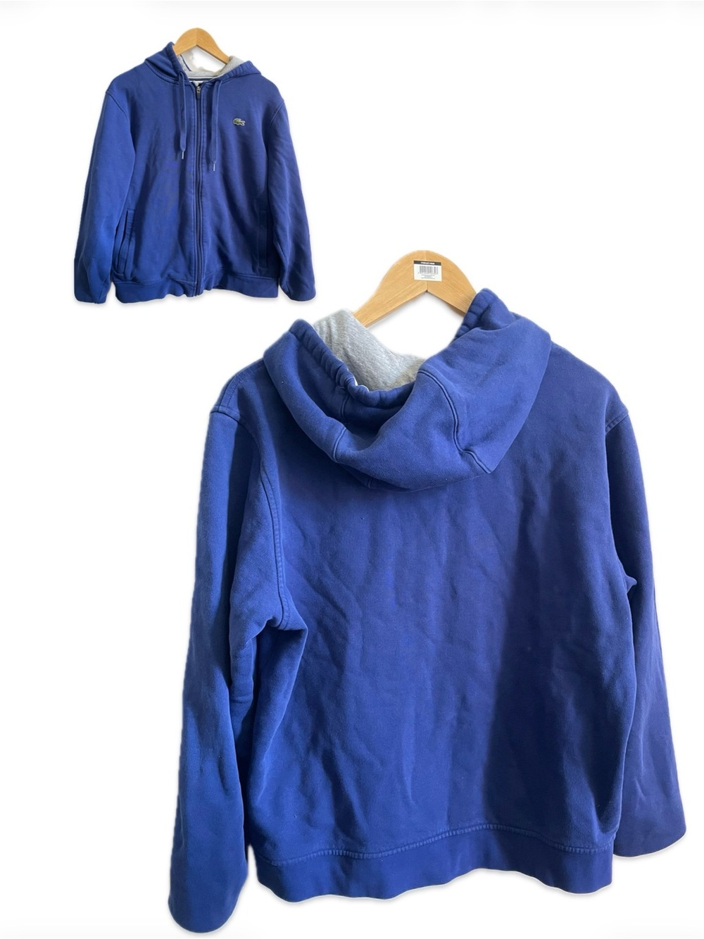 Lacoste Royal Blue Full-Zip Hooded Sweatshirt - Women's
